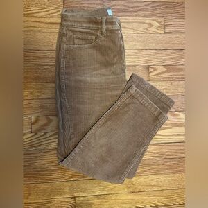 LOFT Kick Crop Camel Corduroy Pants